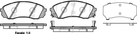 Колодки гальмівний диск. перед. (Remsa) Hyundai H-1 08> / Carnival 06> WOKING P13913.02