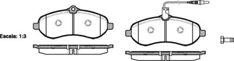 Колодки тормозные диск. перед. (Remsa) Citroen Jumpy 1.6 07-,Citroen Jumpy 2.0 07- WOKING P13923.01