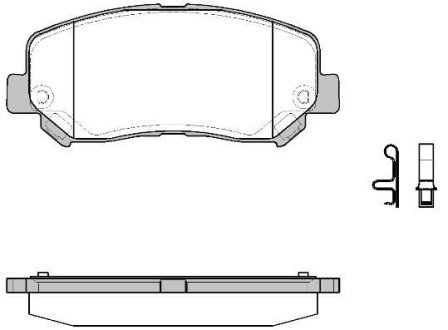 Колодки гальмівний диск. перед. (Remsa) Jeep Cherokee 13> WOKING P14133.22