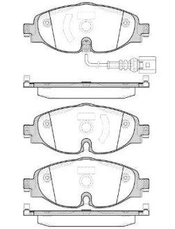 Колодки тормозные диск. перед. (Remsa) Audi A3 1.2 12-,Audi A3 1.4 12-,Audi A3 1.4 13- WOKING P14153.01