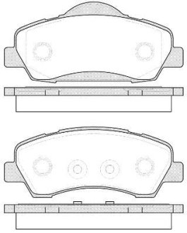 Колодки тормозные диск. перед. (Remsa) Citroen C4 cactus 1.2 14-,Citroen C-elysee 1.2 12- WOKING P14303.00