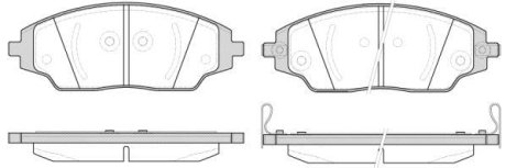 Колодки тормозные диск. перед. (Remsa) Chevrolet Aveo T300 WOKING P14373.02