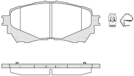 Колодки тормозные диск. перед. (Remsa) Mazda 6 2.0 12-,Mazda 6 2.2 12-,Mazda 6 2.5 12- WOKING P14383.04