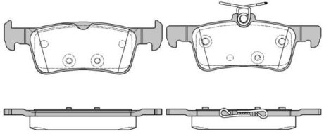 Тормозные колодки зад. Peugeot 308 1.6 HDi 14- WOKING P14633.10