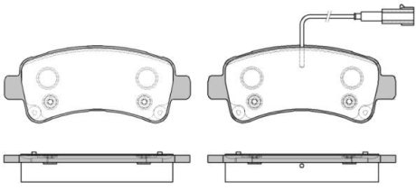 Колодки тормозные диск. задн. (Remsa) PSA Boxer Jumper Ducato 06> 11> 15> WOKING P14883.02