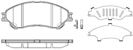 Колодки тормозные диск. перед. (Remsa) Suzuki Sx4 s-cross 1.6 13- WOKING P14893.02