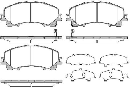 Колодки тормозные диск. перед. (Remsa) Infiniti Q50 2.2 13-,Infiniti Q50 3.5 13- WOKING P15073.12