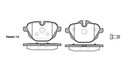 Колодки тормозные диск. задн. (Remsa) Bmw 5 2.0 03-10,Bmw 5 2.0 09-,Bmw 5 2.5 03-10 WOKING P15213.00