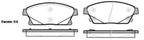 Колодки тормозные диск. перед. (Remsa) Chevrolet Cruze / Trax / Orlando / Volt / Opel Astra J / Mokka X / Zafira C WOKING P15313.02