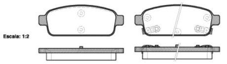 Колодки тормозные диск. задн. (Remsa) Chevrolet Cruze 1.4 09-,Chevrolet Cruze 1.6 09- WOKING P15323.02