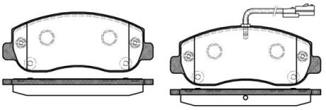 Колодки тормозные диск. перед. (Remsa) Renault Master III, Opel Movano 2.3 11- WOKING P15493.01