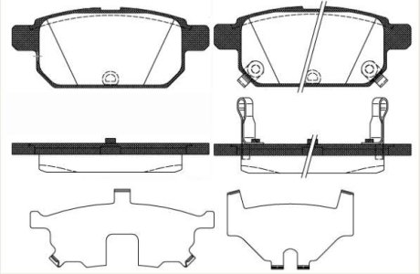 Колодки гальмівний диск. задн. (Remsa) Suzuki Swift iv 1.2 10-,Suzuki Swift iv 1.3 10- WOKING P15713.02