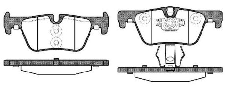 Колодки тормозные диск. задн. (Remsa) BMW 3F30 1F20 WOKING P15763.00