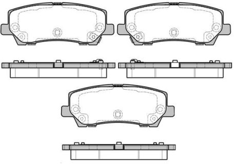 Колодки гальмівний диск. задн. (Remsa) Ford Mustang 15> WOKING P17213.15