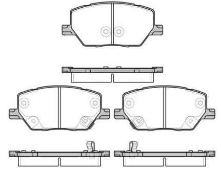 Гальмівні колодки пер. Fiat 500X / Jeep Renegade1.4-2.0 14- WOKING P17403.02