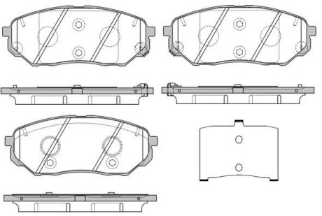 Колодки гальмівний диск. перед. (Remsa) Kia Sorento III 15> WOKING P17613.02