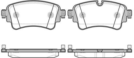 Колодки гальмівний диск. задн. (Remsa) Audi Q7 3.0 15- WOKING P17693.08