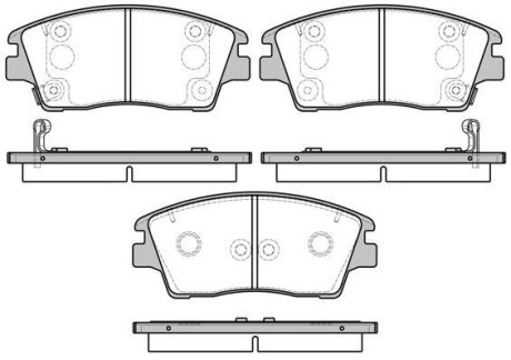 Гальмівні колодки пер. Hyundai Tucson 1.6-2.0 14- WOKING P17763.02