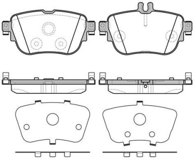 Колодки тормозные диск. задн. (Remsa) Mercedes-benz E-class (w213) 2.0 16- WOKING P17993.00