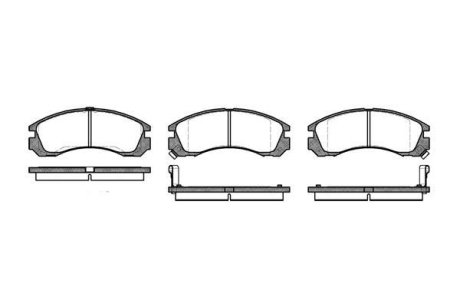 Гальмівні колодки пер. Outlander 12-/Peugeot 4007 07- WOKING P2543.02