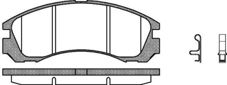 Тормозные колодки пер. Outlander 12-/Peugeot 4007 07- WOKING P2543.32