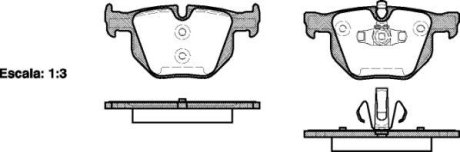 Колодки гальмівний диск. задн. (Remsa) BMW 3e90 WOKING P2813.70