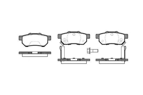 Колодки тормозные диск. задн. (Remsa) Honda Jazz 02> 08> 15> / Civic 91>01 WOKING P3333.52