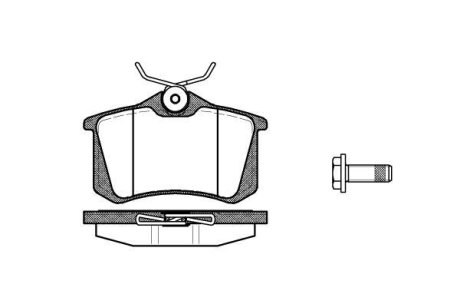 Гальмівні колодки зад. Caddy III/IV/Passat/Audi A4/A6 (Lucas) (17mm) WOKING P3633.05