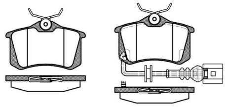 Гальмівні колодки зад. Caddy III/IV/Passat/Audi A4/A6 (Lucas) WOKING P3633.41