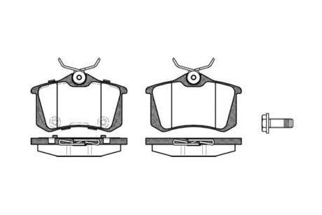 Гальмівні колодки зад. Caddy III/IV/Passat/Audi A4/A6 (Lucas) (15mm) WOKING P3633.74