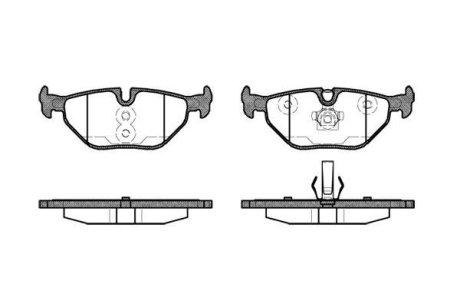 Колодки тормозные диск. задн. (Remsa) Bmw 3 2.0 00-07,Bmw 3 2.2 00-07,Bmw 3 2.5 00-07 WOKING P3653.40