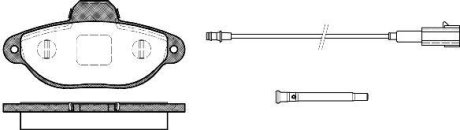 Колодки гальмівний диск. перед. (Remsa) Fiat 500 1.2 07-,Fiat 500 c 1.2 09-,Fiat Fiorino 1.3 07- WOKING P5143.21