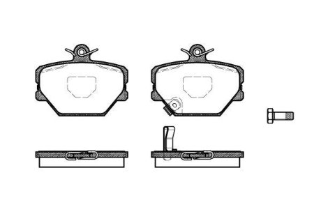 Колодки тормозные диск. перед. (Remsa) Smart Fortwo 0.7 04-07,Smart Fortwo 0.8 04-07 WOKING P6053.02