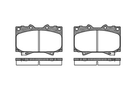 Колодки гальмівний диск. перед. (Remsa) Land Cruiser Prado (_J15_) (09-)/Mitsubishi Pajero IV (09-) WOKING P6073.04