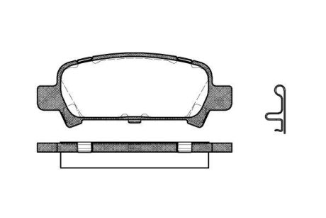 Колодки гальмівний диск. задн. (Remsa) Subaru Forester (sg) 2.0 02-,Subaru Forester (sg) 2.5 02- WOKING P6293.02