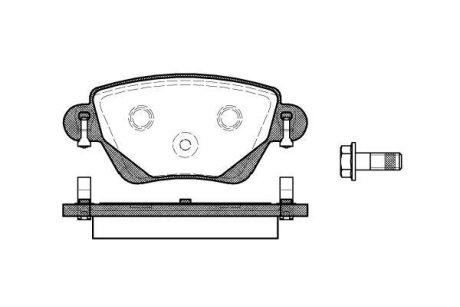 Колодки гальмівний диск. задн. (Remsa) Ford Mondeo III Bosch ver. WOKING P6773.00