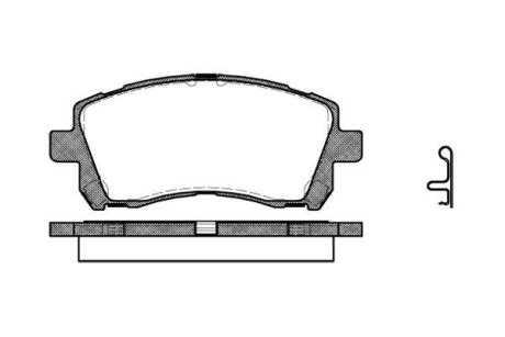 Колодки гальмівний диск. перед. (Remsa) Subaru Outback (bl, bp) 2.5 03-10 WOKING P7553.02 (фото 1)