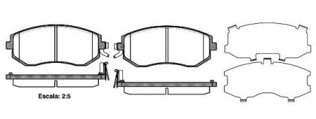 Колодки тормозные диск. перед. (Remsa) Subaru Forester (sh) 2.0 08-,Subaru Outback (bs) 2.5 14- WOKING P8513.04