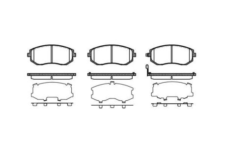 Гальмівні колодки пер. Subaru Impreza 02-/Forester 02- (akebono) WOKING P8513.11