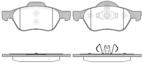 Колодки тормозные диск. перед. (Remsa) Renault Laguna 1.5 08- WOKING P8623.40