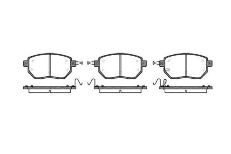 Колодки гальмівний диск. перед. (Remsa) Infiniti Fx 3.5 02-08,Infiniti Fx 4.5 02-08 WOKING P8853.02