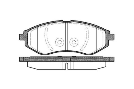 Гальмівні колодки пер. Aveo/Kalos (03-21) WOKING P8863.00