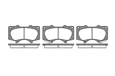 Колодки тормозные диск. перед. (Remsa) Toyota LC120 Lexus GX470, Toyota LC150, Lexus GX460, Mitsubishi Pajero IV WOKING P8883.00