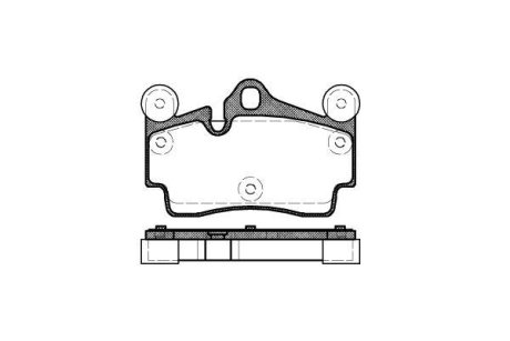 Колодки гальмівний диск. задн. (Remsa) Audi Q7 3.0 06-15,Audi Q7 3.6 06-15,Audi Q7 4.2 06-15 WOKING P8963.00