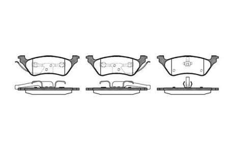 Колодки тормозные диск. задн. (Remsa) Dodge Caravan 2.4 00-07,Dodge Caravan 3.3 00-07 WOKING P9113.00