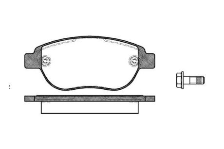 Колодки тормозные диск. перед. (Remsa) PSA Berlingo Partner I / C4 I 206 207 307 / Doblo I Bosch ver. WOKING P9413.00