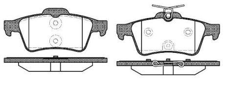 Колодки тормозные диск. задн. (Remsa) Ford Focus III C-max II / PSA 508 / Renault Latitude WOKING P9423.40