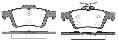 Колодки тормозные диск. задн. (Remsa) Ford C-max ii 1.0 10-,Ford C-max ii 1.6 10- WOKING P9423.70