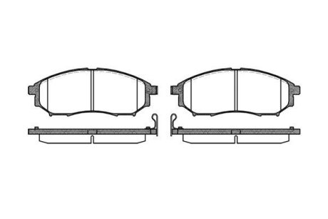 Колодки тормозные диск. перед. (Remsa) Infiniti Ex 2.5 07-,Infiniti Ex 3.0 07- WOKING P9523.14