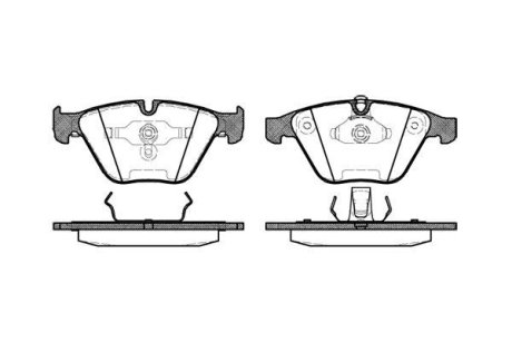 Колодки гальмівний диск. перед. (Remsa) BMW 5e60 7e65 3e90 WOKING P9573.00